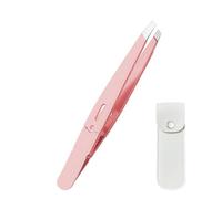 Eupneicu Pincette, Pince A Epiler Professionnelle Pour Les Sourcils, Pointes Inclinées, Pincettes En Acier Inoxydable, Pour Sourcil, Poils Incarnés Faciaux, Échardes [Rose]
