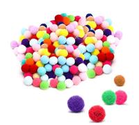 Eupneicu Pompons [1000 Pièces], 10mm Multicolores Craft Petit Pompons, Loisirs Créatifs, Pour Guirlandes, Franges, Pâques, Enfants Projets Scolaires Et D'artisanat