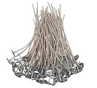 EUPNHY Mèches de série CD pour bougies de soja - 100 mèches CD en coton et papier prétablies pour la fabrication de bougies de 40,6 cm et 15,2 cm