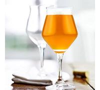 Euposia Lot de 6 verres à bière 41cl - Modèle EDEL - Cristal sans plomb - Lavables au lave-vaisselle - Teku Beer Taster Design - Dégustation de bière artisanale