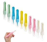 EUPSIIU 10 Pièces Sécurité pour Bébé Brucelles, Pinces à Épiler, Oreille Nez Nombril Pince, Pinces de Nettoyage du Nez, Pince à Épiler Plastique à Tête Ronde pour Nettoyage Nasal (Multicolore)
