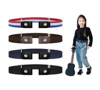 EUPSIIU 4 Pièces Élastique Ceinture sans Boucle Invisible Ceinture Pour Garçons Et Filles Ceinture Extensible sans Boucle Unisexe Réglable Dégagement Rapide Ceinture pour Jeans Pantalon (4 Colors)