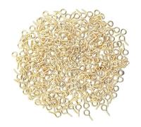 EUPSIIU 500 œillets à Vis, Piton à Visser, Crochet à Visser, Crochet à Visser Filetés Épingles, Crochets à Oeil, Vis à Œil, Petits Mini Yeux pour Pendentifs, Perles, Fabrication de Bijoux (Doré)