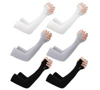 EUPSIIU 6 Paia Manicotti Braccio Protezione UV Manicotti Braccio, Protezione Solare Estiva, Manicotto di Raffreddamento, Manicotti a Compressione per Protezione della Pelle (Multicolore)