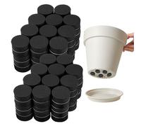 EUPSIIU 60 Pièces Pied Pot de Fleur Invisible, Auto-adhésif Rond Pied en Eva De Pot pour Jardin Pot de Plantes, Antiderapant Pied Pot de Patin pour Surélever Les Plantes Intérieur Extérieur