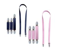 EUPSIIU 8 Pièces Pinces pour Mitaines et Pinces à Chapeau Pinces à Moufles avec Sangle Entièrement Réglable pour Enfants et Adultes, Clips Cardigan Elastique Chandail Clip (Rose, Bleu)