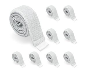 EUPSIIU 8 Pièces Sangles de Poches de Jambes Fix, Sangles de Fixation pour Sac Urinaire, Cathéter Sangles, Sangle de Poche de Drainage D'urine, pour Le Drainage de l'urine, Incontinence (Blanc)