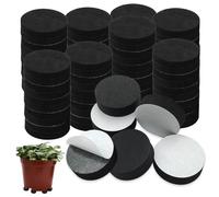 EUPSIIU 80 Pièces Pied Pot de Fleur Invisible, Auto-adhésif Rond Pied en Eva De Pot pour Jardin Pot de Plantes, Antiderapant Pied Pot de Patin pour Surélever Les Plantes Intérieur Extérieur