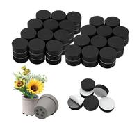 EUPSIIU 80 Pièces Pied Pot de Fleur Invisible, Auto-adhésif Rond Pied en Eva De Pot pour Jardin Pot de Plantes, Antiderapant Pied Pot de Patin pour Surélever Les Plantes Intérieur Extérieur