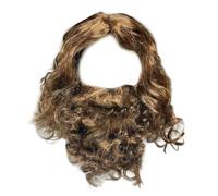 EUPSIIU Perruque avec Barbe Brune Longue Perruque pour Hommes & Femmes Sorcier Magicien Perruque pour Halloween Carnaval Déguisement Fête à Thème Cosplay Perruque Adulte (Marron)