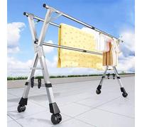 EUPXRHY Etendoir Linge Interieur XXL avec Poulies , Grande Capacité Etandoire à Linge Intérieur Pliant e Extensible, Etandoire à Linge en Acier Inoxydable pour Extérieur,with Shoe Support,240cm