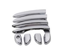 EUQIXMR LHD Pour Hyundai Pour Tucson 2015 2016 2017 2018 2019 2020 Poignée Porte Capots Bordure Autocollant Poignées portes extérieures voiture(Argent A)