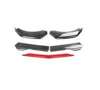 EUQIXMR pour Voiture Universelle Pare-Chocs Avant Lèvre Corps Kit Spoiler Canard Splitter Diffuseur Pare-Chocs Avant Couverture Lèvre Avant Spoiler Aileron Avant de Voiture(A-Carbon Black)