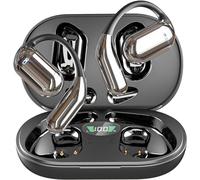 EUQQ AI Translation Écouteurs sans fil Bluetooth 5.3 avec micro - Crochets d'oreille ergonomiques pour un ajustement sûr, écouteurs de sport étanches pour la course à pied et la salle de sport, charge