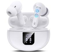 EUQQ Écouteurs Bluetooth 5.4,Oreillette sans Fil Casque avec Réduction Active de Bruit ANC,36H Durée de Lecture, Son Hi-FI Stéréo,Chargement USB-C,IP7 Étanche