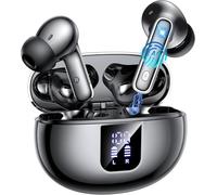 EUQQ Écouteurs sans Fil,Oreillette Bluetooth 5.4,Réduction Active de Bruit,36H Durée de Lecture,Hi-FI Stéréo,USB-C,IP7 Étanche,Écran LED,Contrôle Tactile,Casque for iOS Android Xiaomi Oppo Galaxy