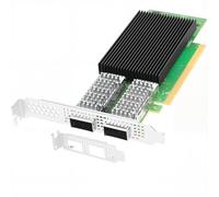 Euqvos 100G Dual Port QSFP56 PCIe 4.0 x16 Ethernet NIC, compatible avec Broadcom BCM957508, RDMA RoCEv2, adaptateur NIC PCIe 100 Go pour centre de données HPC Cloud Server AI Training