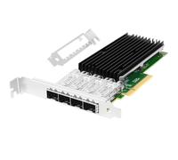 Euqvos 4 ports SFP+ 10 Go PCIe Adaptateur réseau avec Broadcom BCM57840 Controller PCI Express x8 Ethernet LAN Card Compatible avec Windows Server/Windows/Linux/VMware