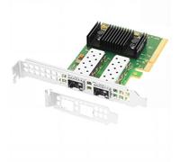Euqvos Carte adaptateur Ethernet SFP28 double port 25GbE pour Mellanox ConnectX-6 LX SmartNIC, PCIe 4.0 x8, RoCE, prend en charge Windows/Windows Server/Linux