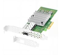 Euqvos Carte réseau Ethernet PCIe pour Intel 82599ES Chipset PCIe 2.0 x4 10GB Single Port SFP+ LAN Card Support Windows Server/Windows/Linux/VMware/ESX