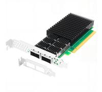 Euqvos Dual-Port QSFP56 100GbE SmartNIC for Mellanox ConnectX-6 DX Ethernet Adapter Card PCIe 4.0 x16 Zero-Touch RoCE Support Windows/Windows Server/Linux