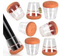 Euqvunn 26PCS Protection Pied de Chaise Transparent - Patin Chaise Feutre pour Protège Les Sols et Élimine Le Bruit, Convient aux Meubles avec Un diamètre de Pied de 15-21mm