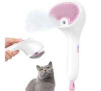 Euqvunn Brosse Vapeur pour Chat avec Bouton de Déverrouillage, [Design Ultra-Silencieux/Poignée Confortable] Brosse Chat Vapeur Brosse Chien Vapeur Rechargeable pour Chats, Chiens, Lapins