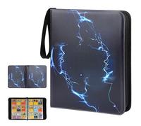 Euqvunn Classeur Toploader, 52 Feuilles 936 Pochettes Classeur Carte avec Fermeture Éclair, Rangement Double Face Cahier Cartes, Card Binder pour Cartes Pokémon et Autres TCG (Noir)