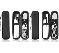 Euqvunn Étui Brosse a dent, Compatible avec la Plupart des brosses à Dents électriques, Doublure Douce, Fermeture à Double Zip et Sangle pour la Maison et Les Voyages (Oxford) (Lot de 2)