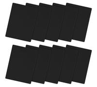 Euqvunn Patchs Autocollants en Nylon, 10 Pcs Patch Autocollant Textile (20cm x 15cm), Nylon Résistant, Imperméable, Tissu Autocollant Réparation pour Tentes, Vestes, Sacs à Dos (Noir)