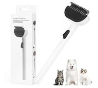 Euqvunn Peigne Démêlant pour Animaux - Brosse Sous Poil Chien à Libération de Poils en Un Clic, Peigne Chien Anti-Nœuds pour Chiens et Chats, Élimine Sous-Poil, Poils Morts & Nœuds