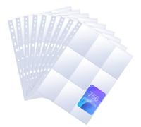 Euqvunn Pochette Carte, 42 Feuilles 756 Pochettes, Pochette Plastique Carte Transparente, Classeur Carte avec Renfort des Bords, Cartes Rangement pour TCG, Yu-Gi-Oh, MTG, Cartes de Sport