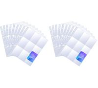 Euqvunn Pochette Carte, 42 Feuilles 756 Pochettes, Pochette Plastique Carte Transparente, Classeur Carte avec Renfort des Bords, Cartes Rangement pour TCG, Yu-Gi-Oh, MTG, Cartes de Sport (Lot de 2)