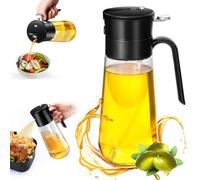 Euqvunn Spray Huile Cuisine, 2-en-1 Vaporisateur & Verseur [Jet Fin & Anti-Colmatage] Pulvérisateur d’Huile pour Cuisine, Airfryer, Four, Huile/Vinaigre/Sauce, 580 ml/19.6 oz