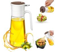 Euqvunn Spray Huile Cuisine 580 ml, Bouteille en Verre 2-en-1 Distributeur & Vaporisateur Huile Cuisine, Brume Fine & Résistante aux Obstructions pour Huile d'Olive, Friteuse à Air, Cuisine