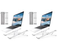 Euqvunn Support Ordinateur Portable, Support PC Portable à 5 Niveaux Réglables, Alliage d'Aluminium Pliable et Portable Support Ergonomique, Compatible avec Les Ordinateurs 10"-17,3" (Argent)