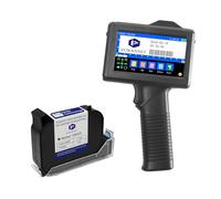 Eurannit Imprimante portative à Jet d'encre, avec Cartouche d'encre de 42 ML, Imprimante de Code à Jet d'encre de 0,5 in pour Le Texte, Le Code-Barres, Le numéro, l'étiquette, l'image et la Date E18