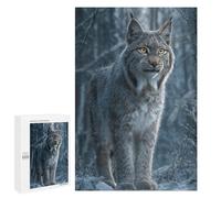 Eurasian Lynx in Winter Forest Puzzle 1000 Pièces Educa Jouet en Bois Cadeau Unique Décoration Intérieure Jeu Éducatif Challenge Toy Adultes Et Enfants À Partir De 14 Ans 1000 PCS
