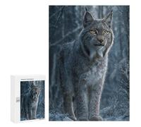 Eurasian Lynx in Winter Forest Puzzle 1000 Pièces Educa Jouet en Bois Cadeau Unique Décoration Intérieure Jeu Éducatif Challenge Toy Adultes Et Enfants À Partir De 14 Ans 300 PCS