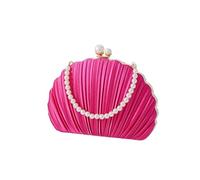 EURDFHY bourse de coquillage Pochette de soirée mini plissée en forme coquillage, sac à main bandoulière chaîne, idéal for un mariage ou une bal. Sac for femme. Parfait for(Color 1)