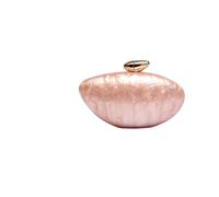 EURDFHY bourse de coquillage Pochette de soirée tendance for femme avec chaîne, élégante pochette bandoulière ovale idéale for les fêtes et mariages(Color 1)