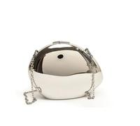 EURDFHY bourse de coquillage Pochette en forme de coquille acrylique or argent for femmes, sac soirée, mignon à bandoulière métal brillant, petit main(Black)