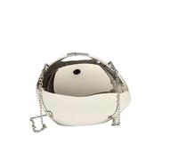 EURDFHY bourse de coquillage Pochette en forme de coquille acrylique or argent for femmes, sac soirée, mignon à bandoulière métal brillant, petit main(Silver)