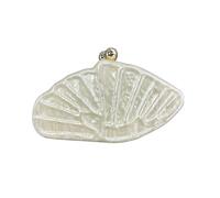 EURDFHY bourse de coquillage Sac bandoulière de luxe for femme, pochette soirée/mariage en forme d'éventail, sac à main coquillage, perles(Color 1)