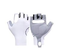 EURDFHY Gants Moto Gants de Cyclisme d'été for Hommes, rembourrés en Gel, Demi-Doigts, for vélo de Route, Accessoires(White,S)