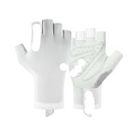 EURDFHY Gants Moto Gants de Sport Demi-Doigts for vélo de Route, été, Respirants, rembourrés et Antichoc, for Hommes et Femmes(White,M)