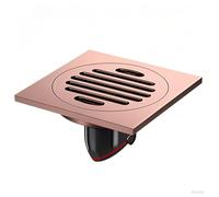 EURDFHY Siphon de Sol Siphon de Sol en Laiton de 12 cm, Anti-Insectes, Anti-refoulement, for Cuisine, Salle de Bain, hôtel, égouts(Rose Gold)