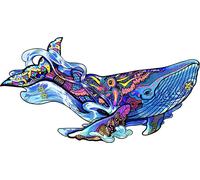 Eureka 2D RainboWooden Puzzle - Baleine bleue - 101 pièces