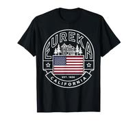 Eureka California Bold Outline Souvenir de Voyage T-Shirt