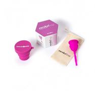 Eureka! Cup - Coupe menstruelle vide avec stérilisateur pliable | Silicone médical réutilisable | Alternative confortable et écologique aux tampons | 3 tailles (extra large)